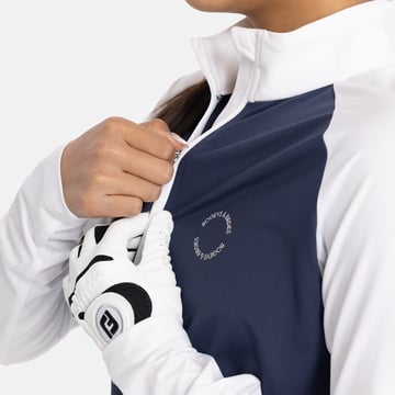 Jr Light Mid Layer LS Hvid Blå Bogeys & Birdies