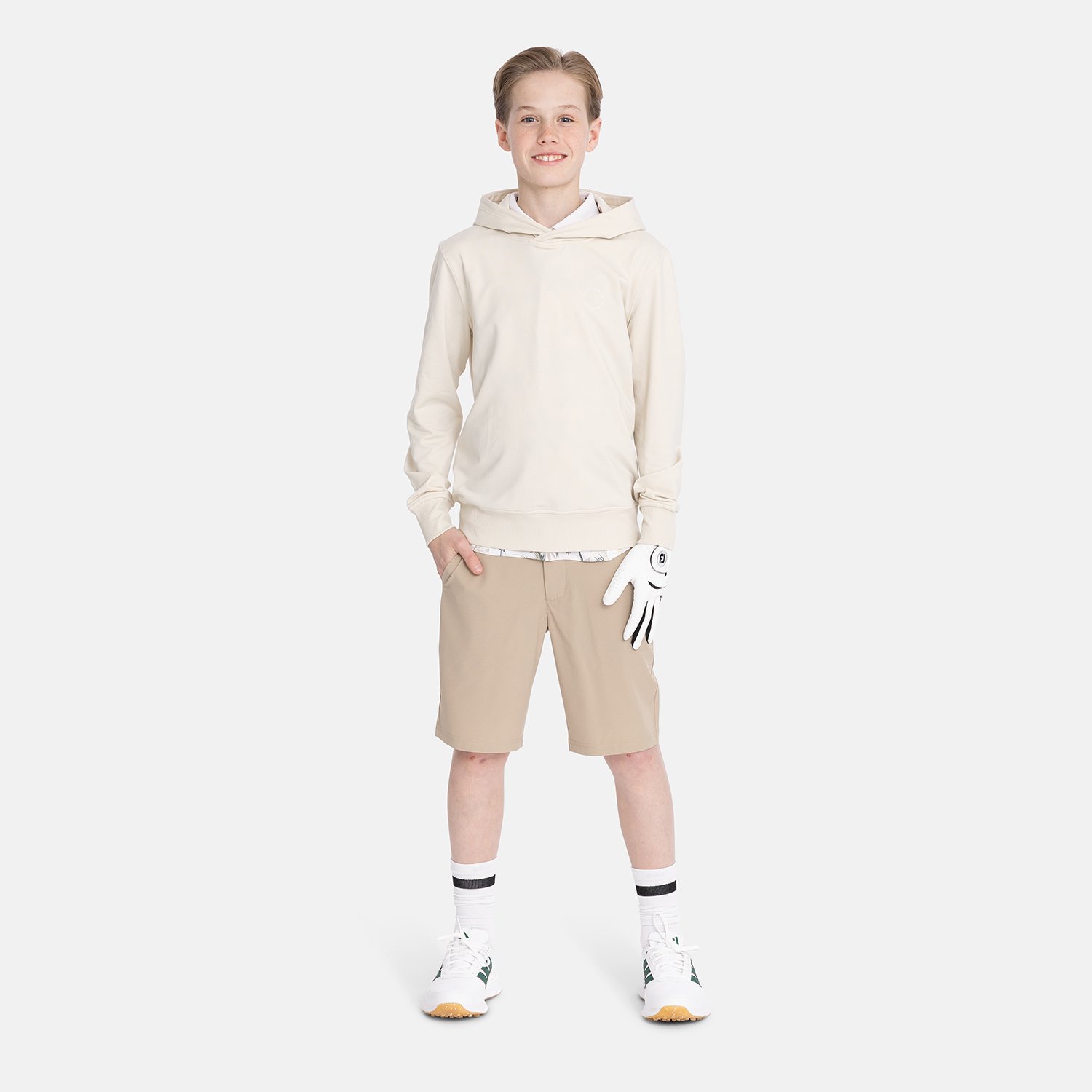 Jr Tech Hood Beige Bogeys & Birdies