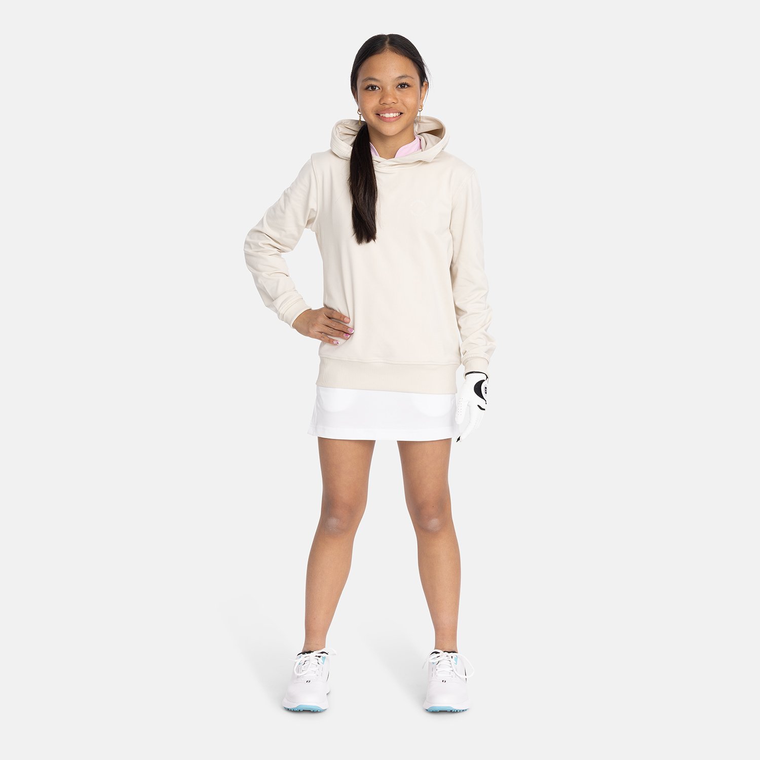 Jr Tech Hood Beige Bogeys & Birdies