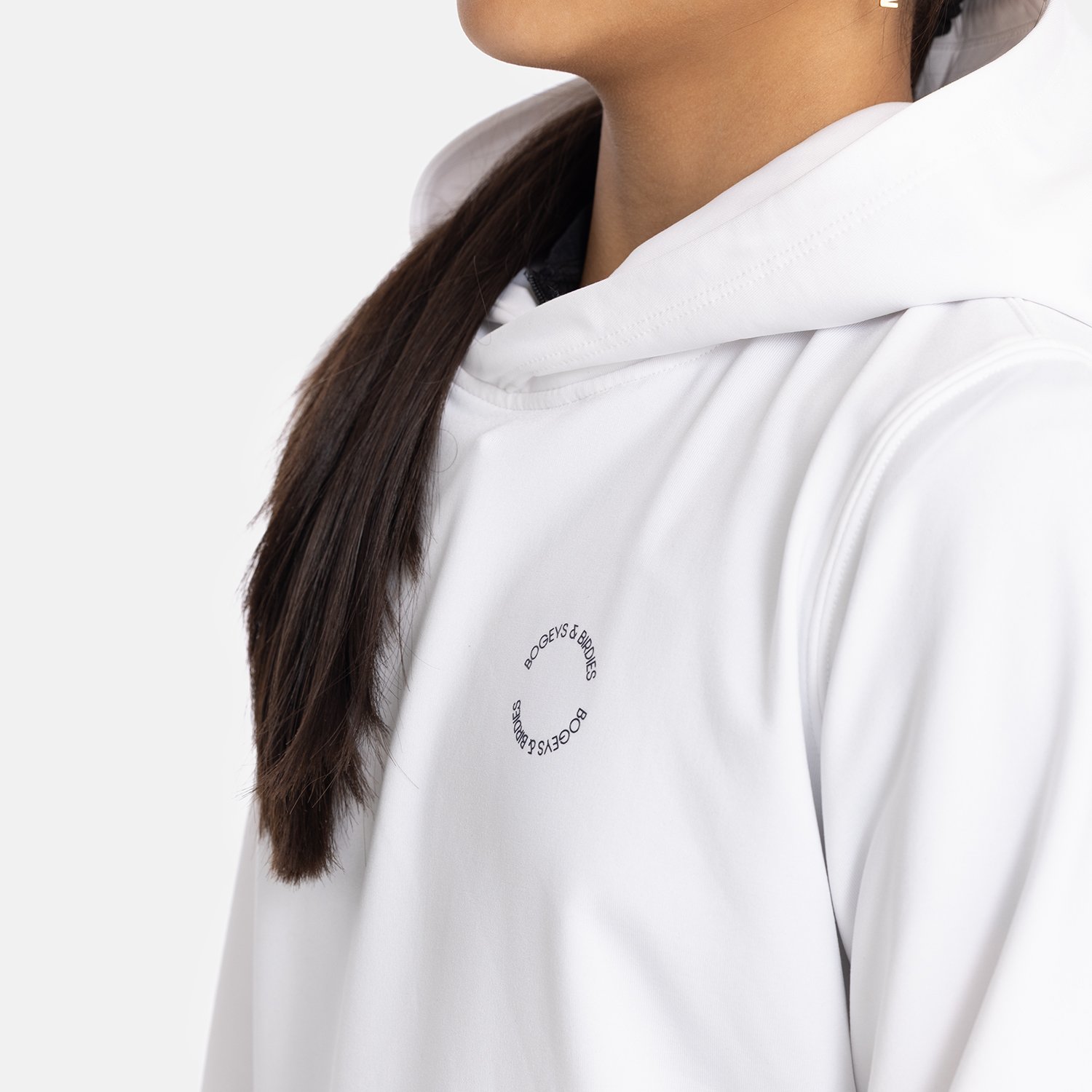 Jr Tech Hood Hvid Bogeys & Birdies