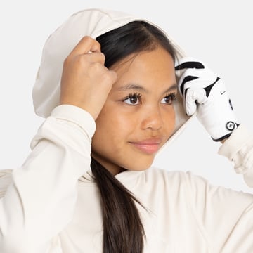 Jr Tech Hood Beige Bogeys & Birdies