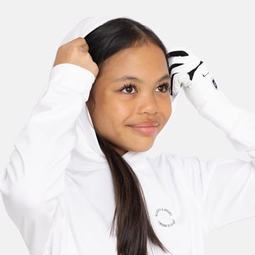 Jr Tech Hood Hvid Bogeys & Birdies