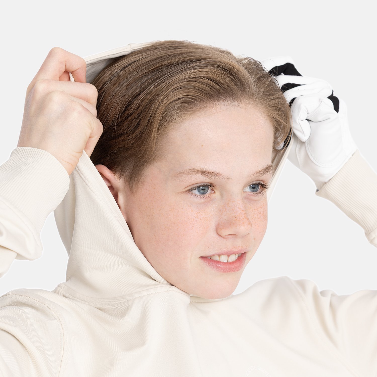 Jr Tech Hood Beige Bogeys & Birdies