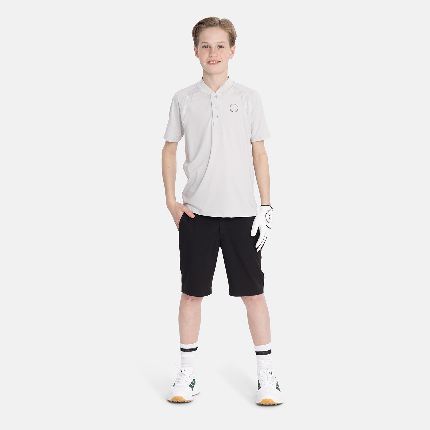 Jr Short 4-Way Stretch Svart Bogeys & Birdies