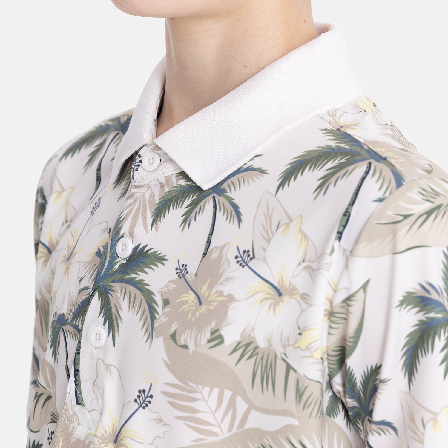 Jr Tech Pique AOP Flowerprint Bogeys & Birdies