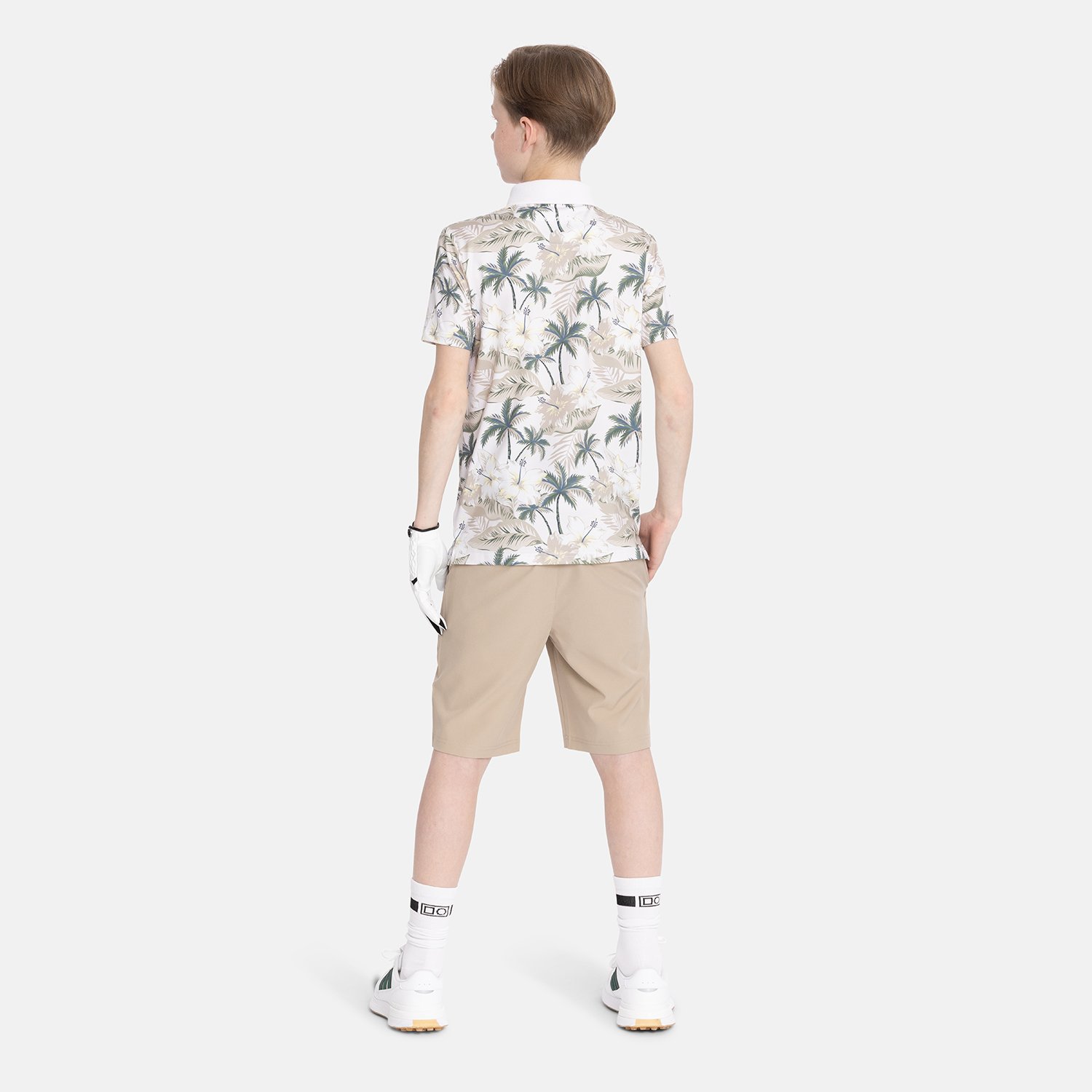 Jr Tech Pique AOP Flowerprint Bogeys & Birdies