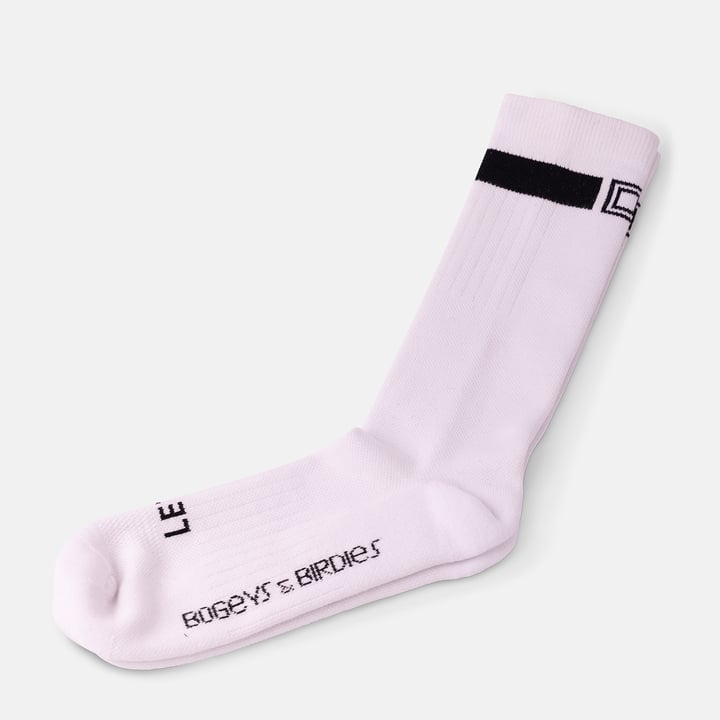 Lets Golf Sock Vit Bogeys & Birdies