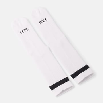 Lets Golf Sock Blanche Bogeys & Birdies