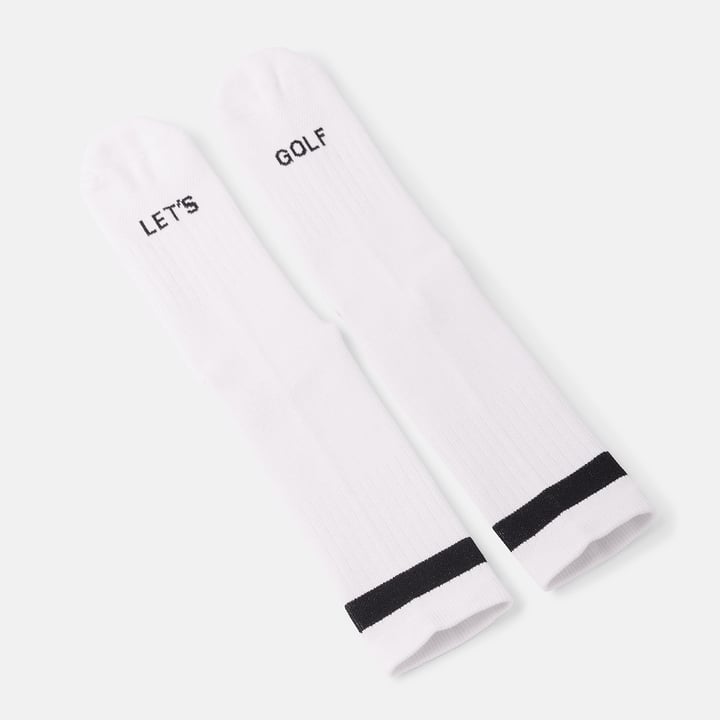 Lets Golf Sock Blanche Bogeys & Birdies