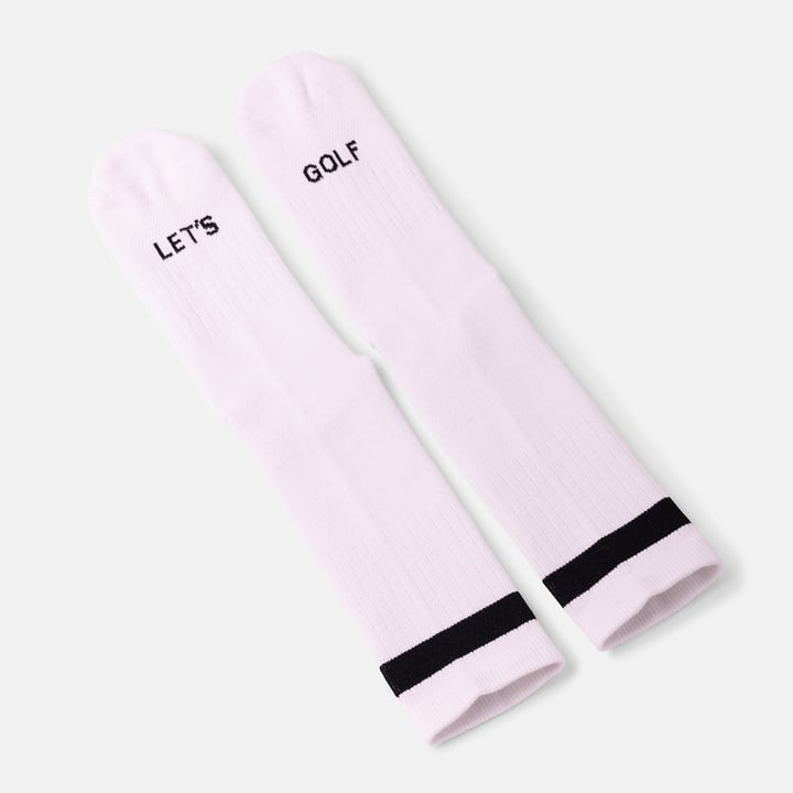 Lets Golf Sock Vit Bogeys & Birdies