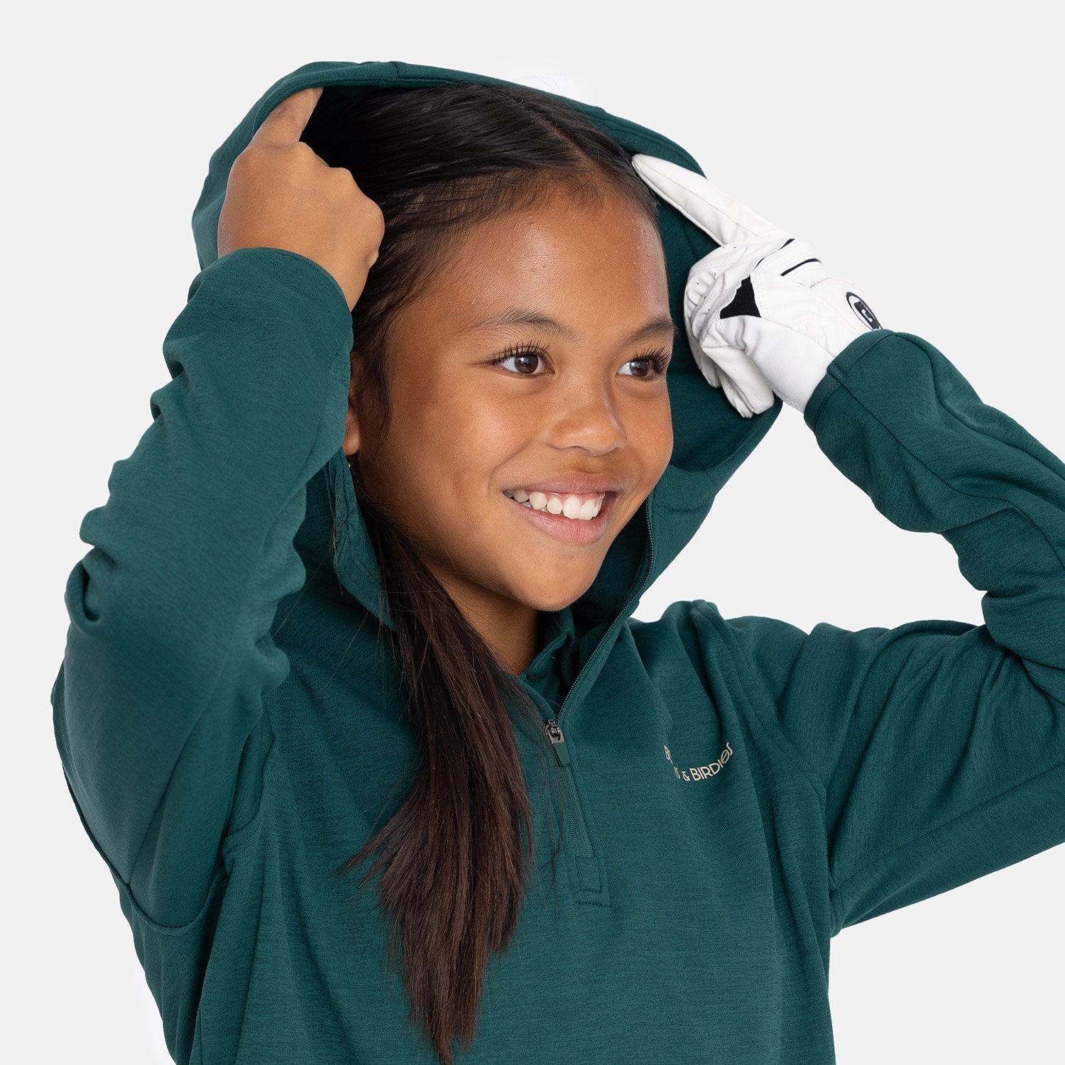 Jr Tech Hood Waffle Midlayer Grøn Bogeys & Birdies Jr Tech Hood Waffle Midlayer Grøn Bogeys & Birdies