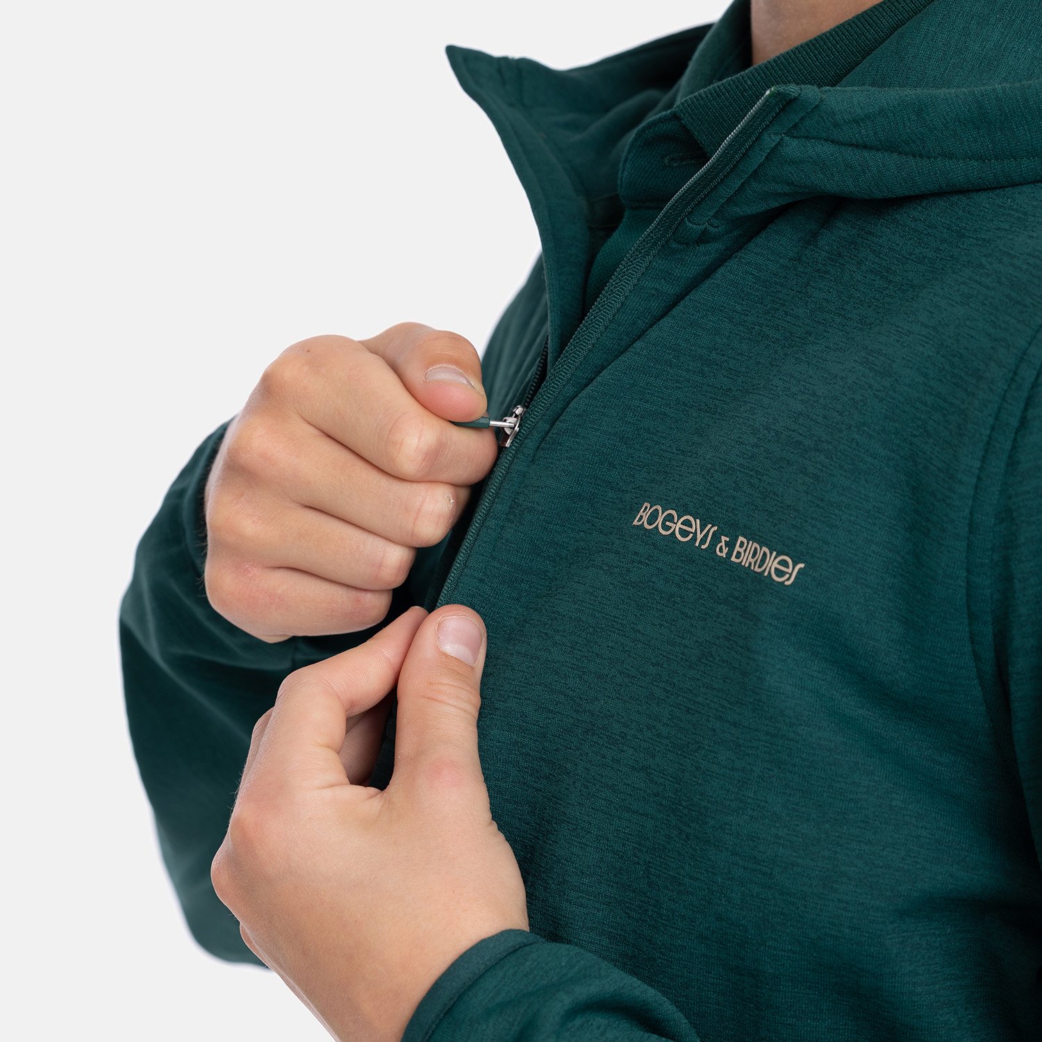 Jr Tech Hood Waffle Midlayer Grøn Bogeys & Birdies Jr Tech Hood Waffle Midlayer Grøn Bogeys & Birdies