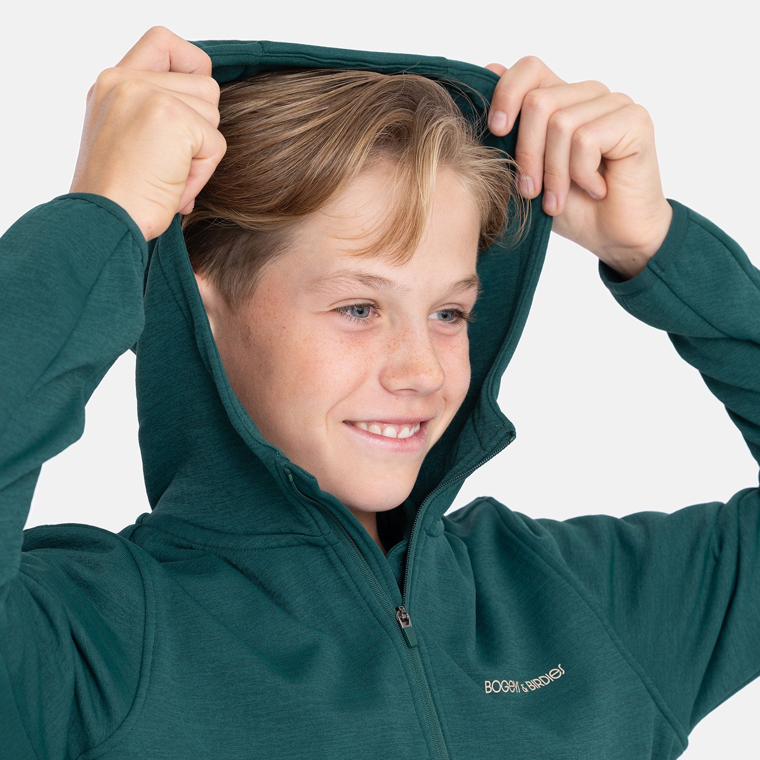 Jr Tech Hood Waffle Midlayer Grøn Bogeys & Birdies Jr Tech Hood Waffle Midlayer Grøn Bogeys & Birdies