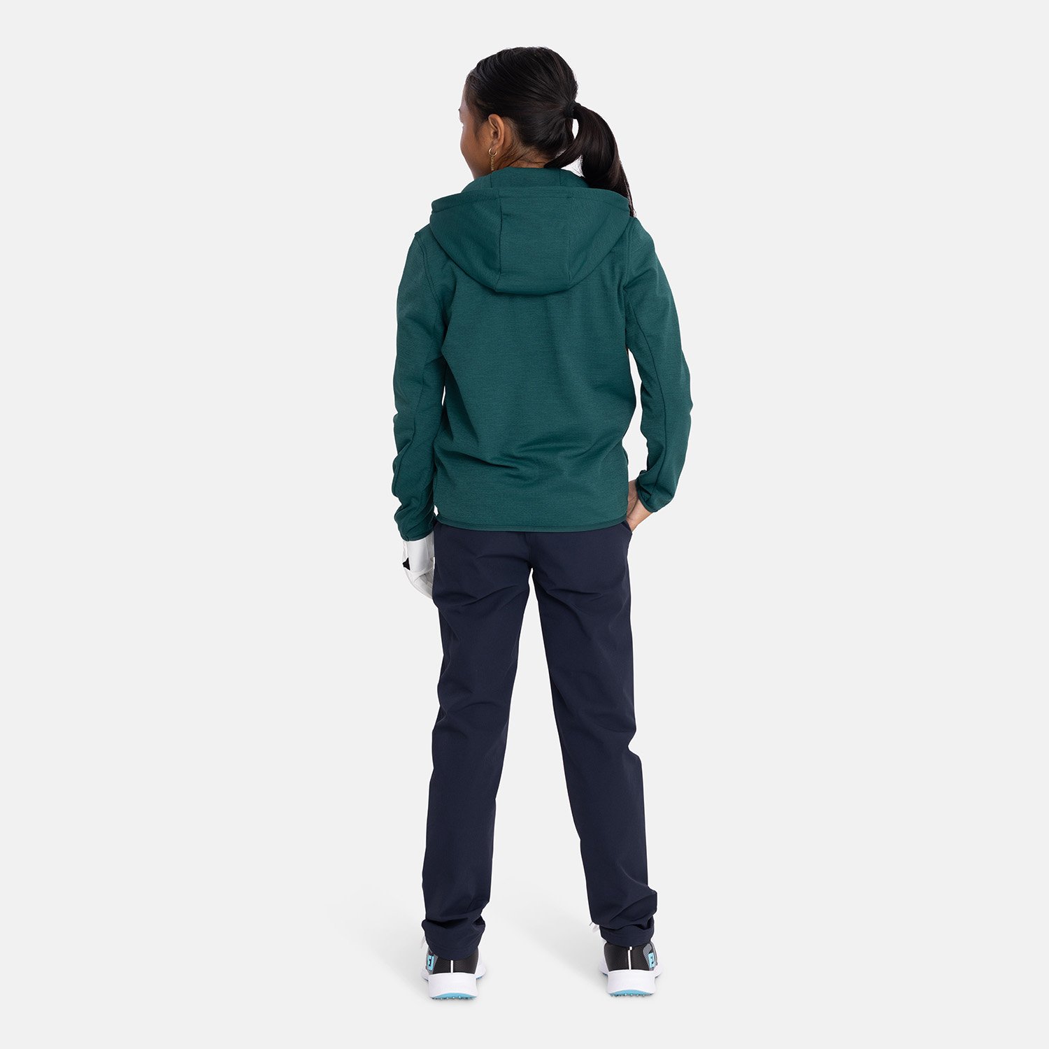 Jr Tech Hood Waffle Midlayer Grøn Bogeys & Birdies Jr Tech Hood Waffle Midlayer Grøn Bogeys & Birdies