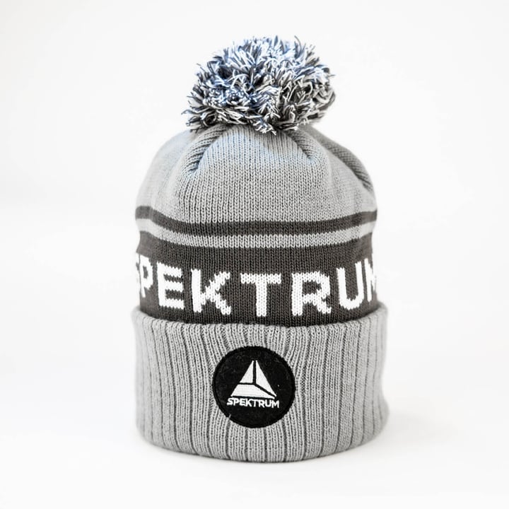 Pom Pom Beanie Grå Spektrum