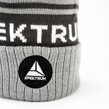 Pom Pom Beanie Grå Spektrum