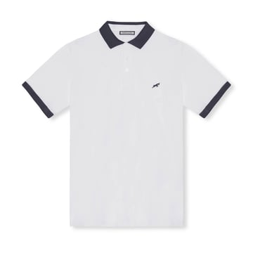 Golf Tech Polo Vit Blå Goatlane