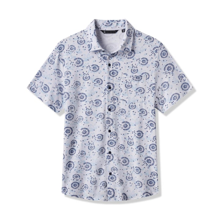 Flourish Button Up Vit Travis Mathew Flourish Button Up Vit Travis Mathew