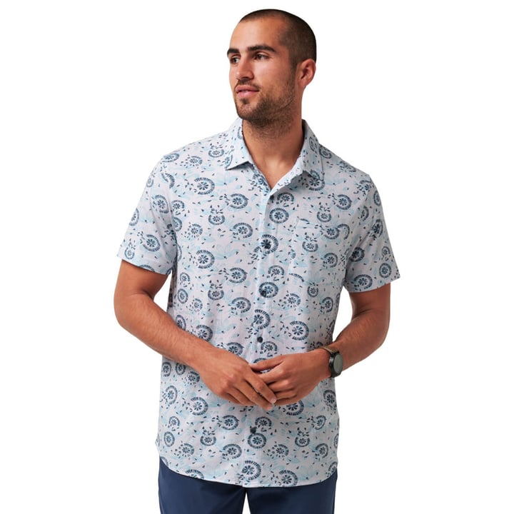 Flourish Button Up Vit Travis Mathew Flourish Button Up Vit Travis Mathew
