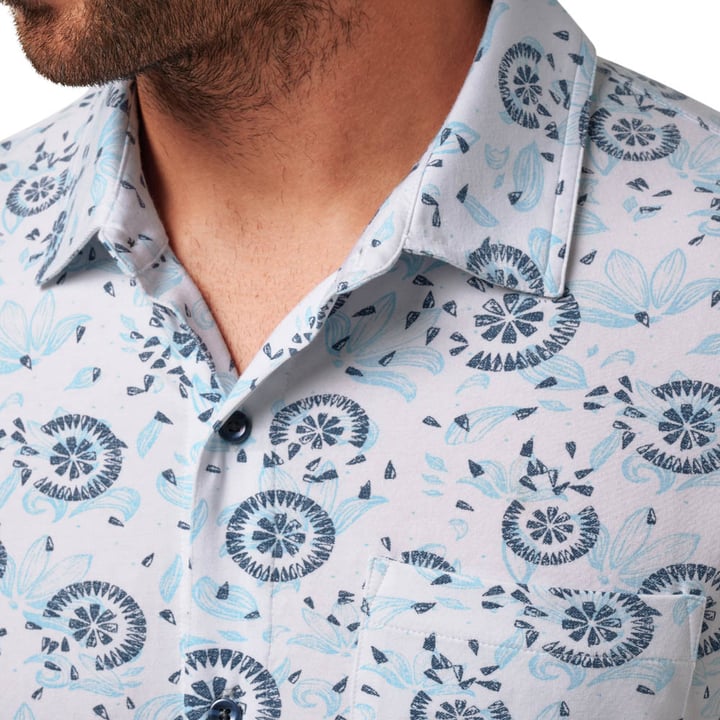 Flourish Button Up Vit Travis Mathew Flourish Button Up Vit Travis Mathew