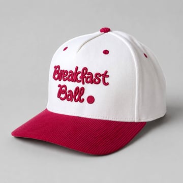Cap Breakfast Ball Rød Hvit The Gimme Tour