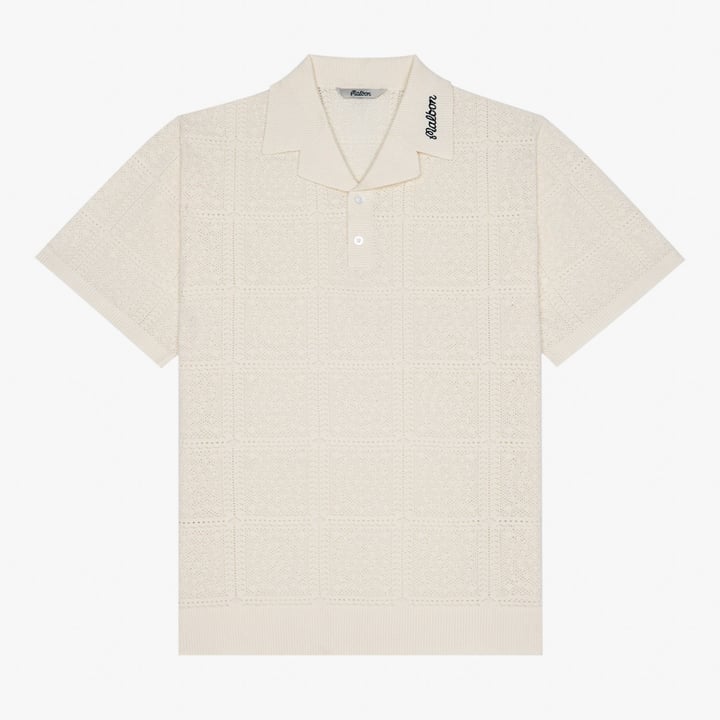 Resort Crochet Polo Blanche Malbon