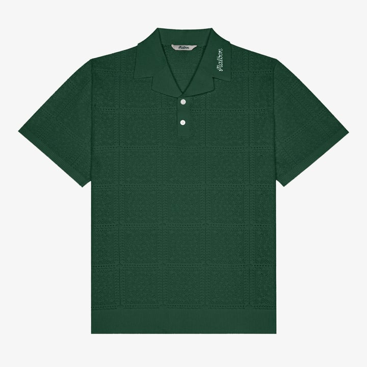 Resort Crochet Polo Vert Malbon