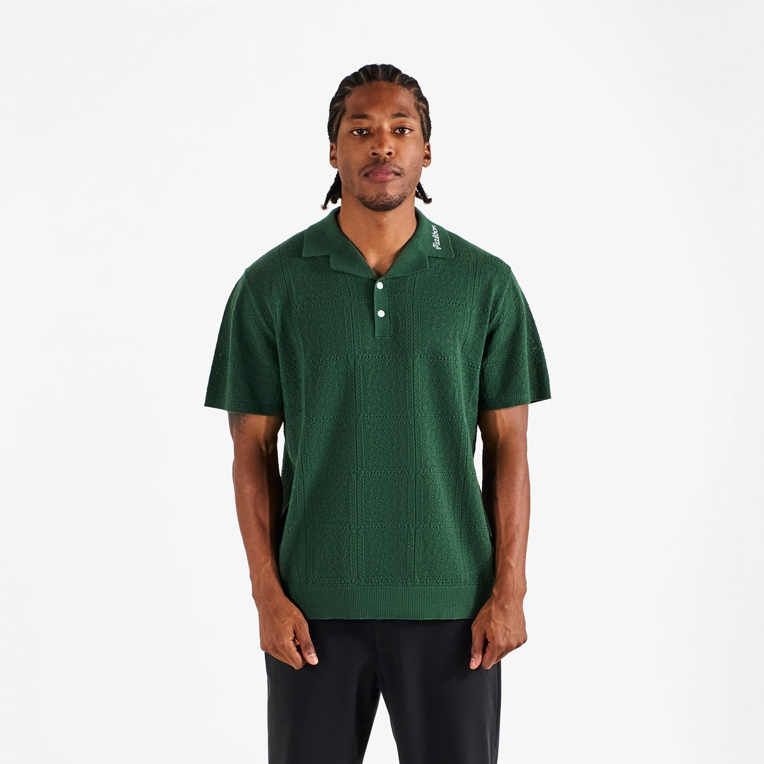 Resort Crochet Polo Vert Malbon Resort Crochet Polo Vert Malbon