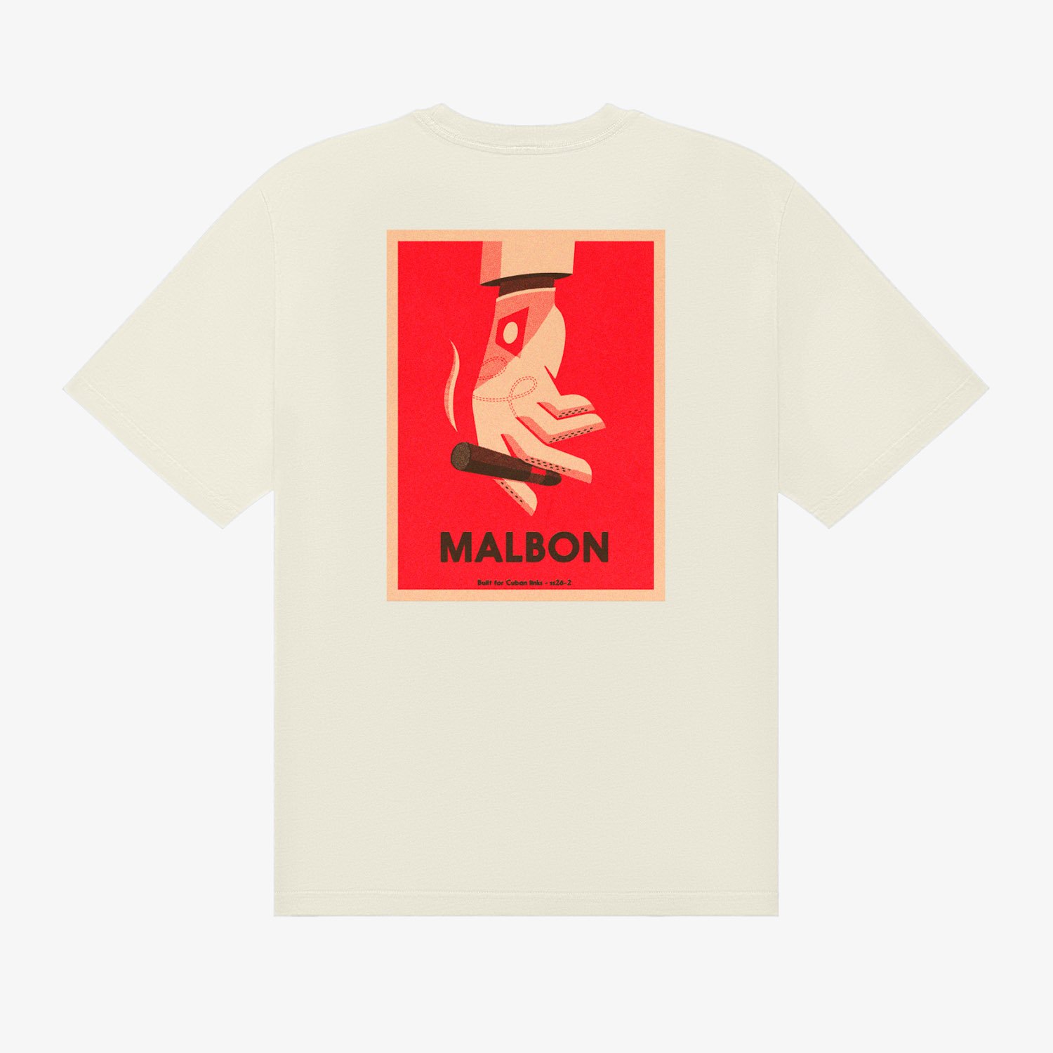 Bermuda Cigar Tee White Malbon Bermuda Cigar Tee White Malbon