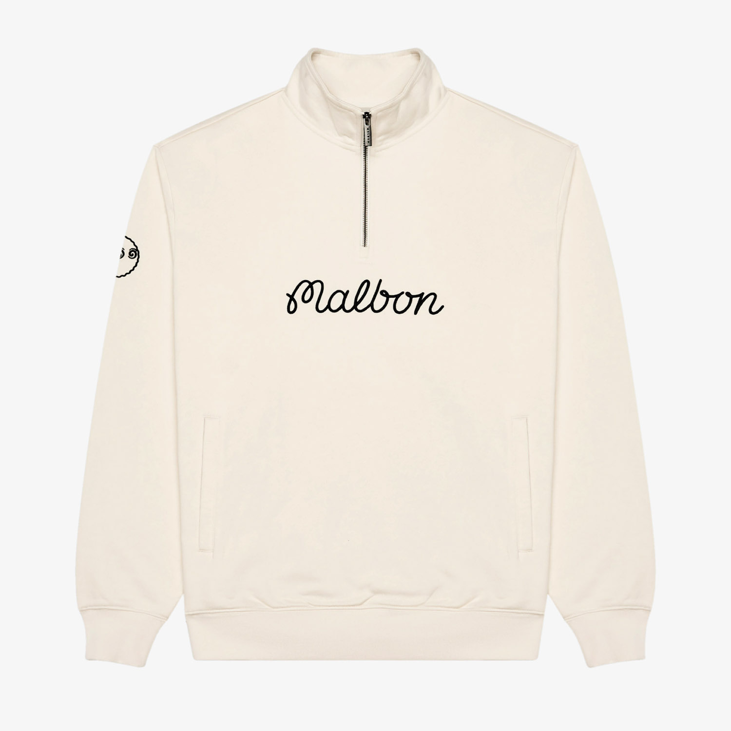 Malbon Golf Collegiate Sweatshirt White