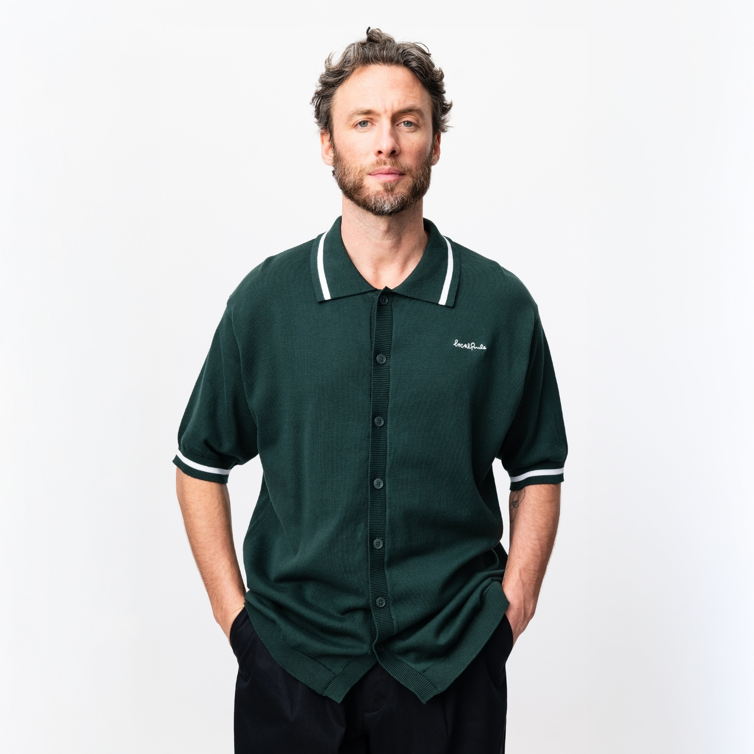 Local Rule Local Rule Knit Polo Shirt