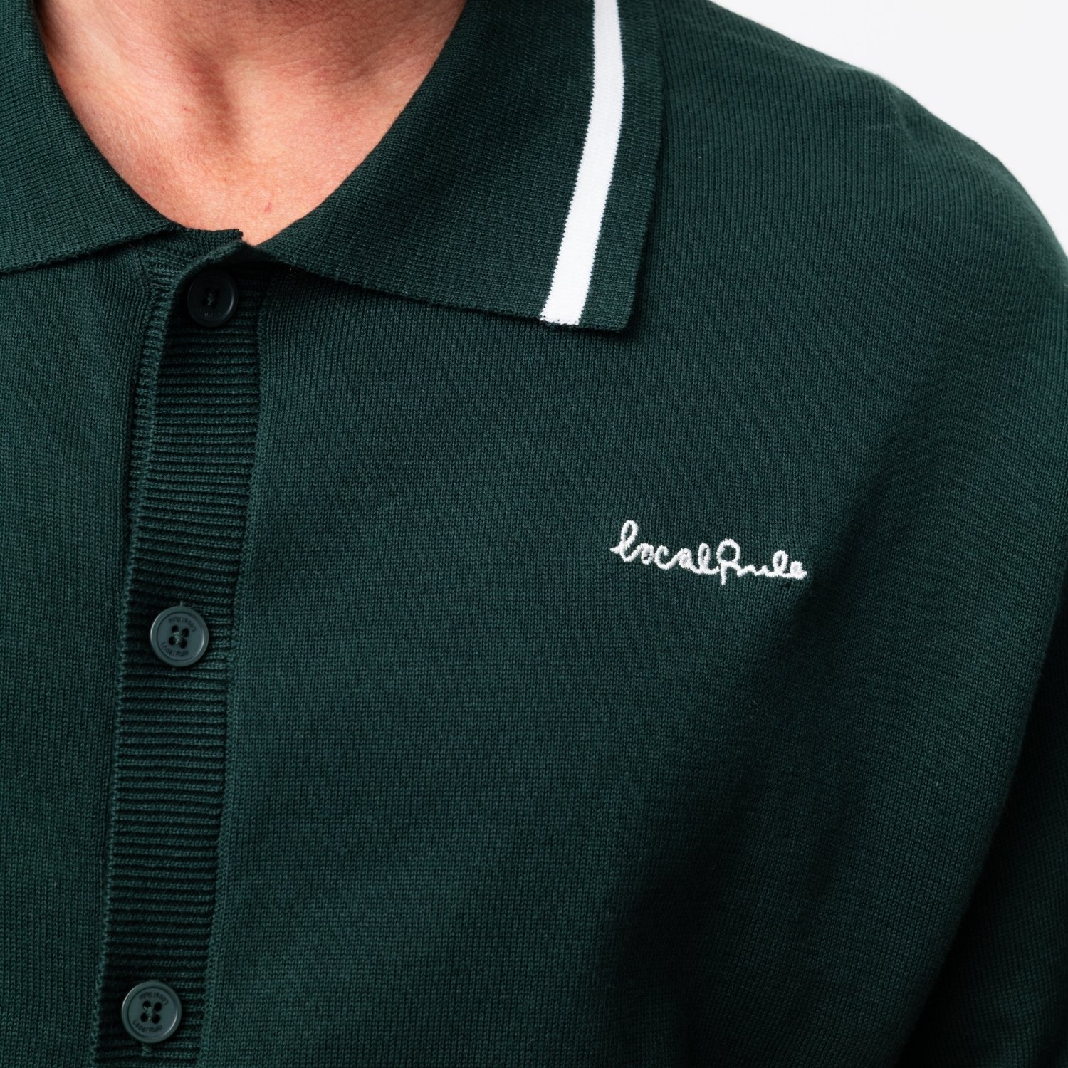Knit Polo Grön Local Rule