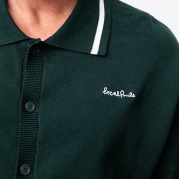 Knit Polo Grön Local Rule