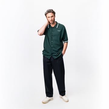 Knit Polo Grön Local Rule