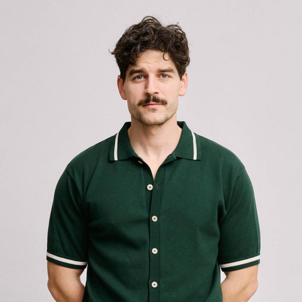 Knit Polo Grön Local Rule