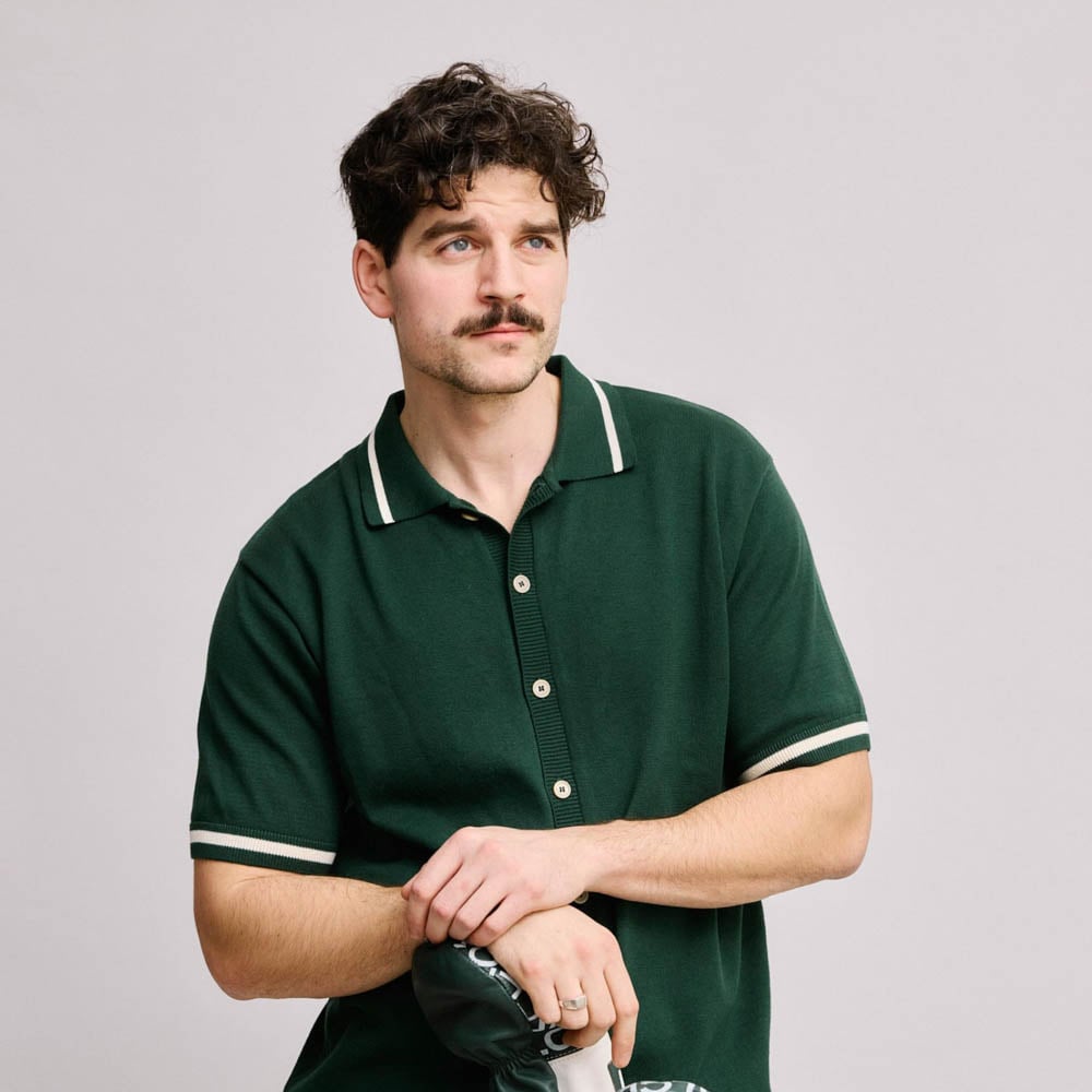 Knit Polo Grön Local Rule