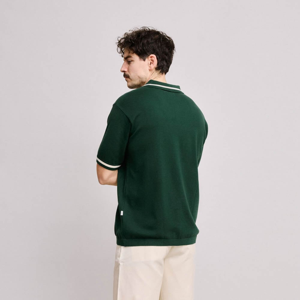 Knit Polo Grön Local Rule