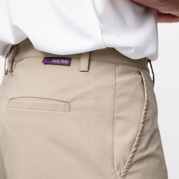 Tapered Lightweight Tech Pants Beige Local Rule