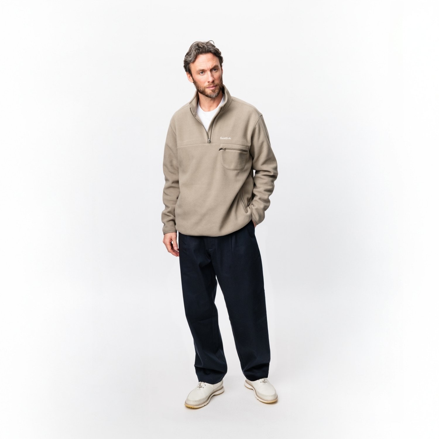 Fleece Pullover Beige Local Rule