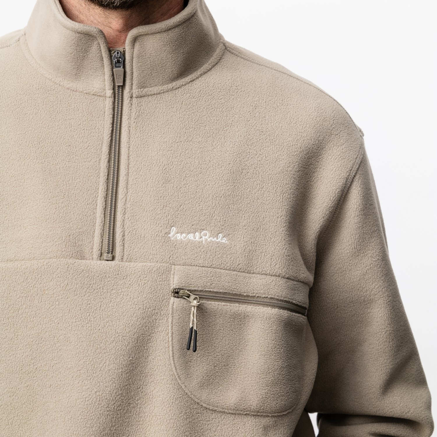 Fleece Pullover Beige Local Rule