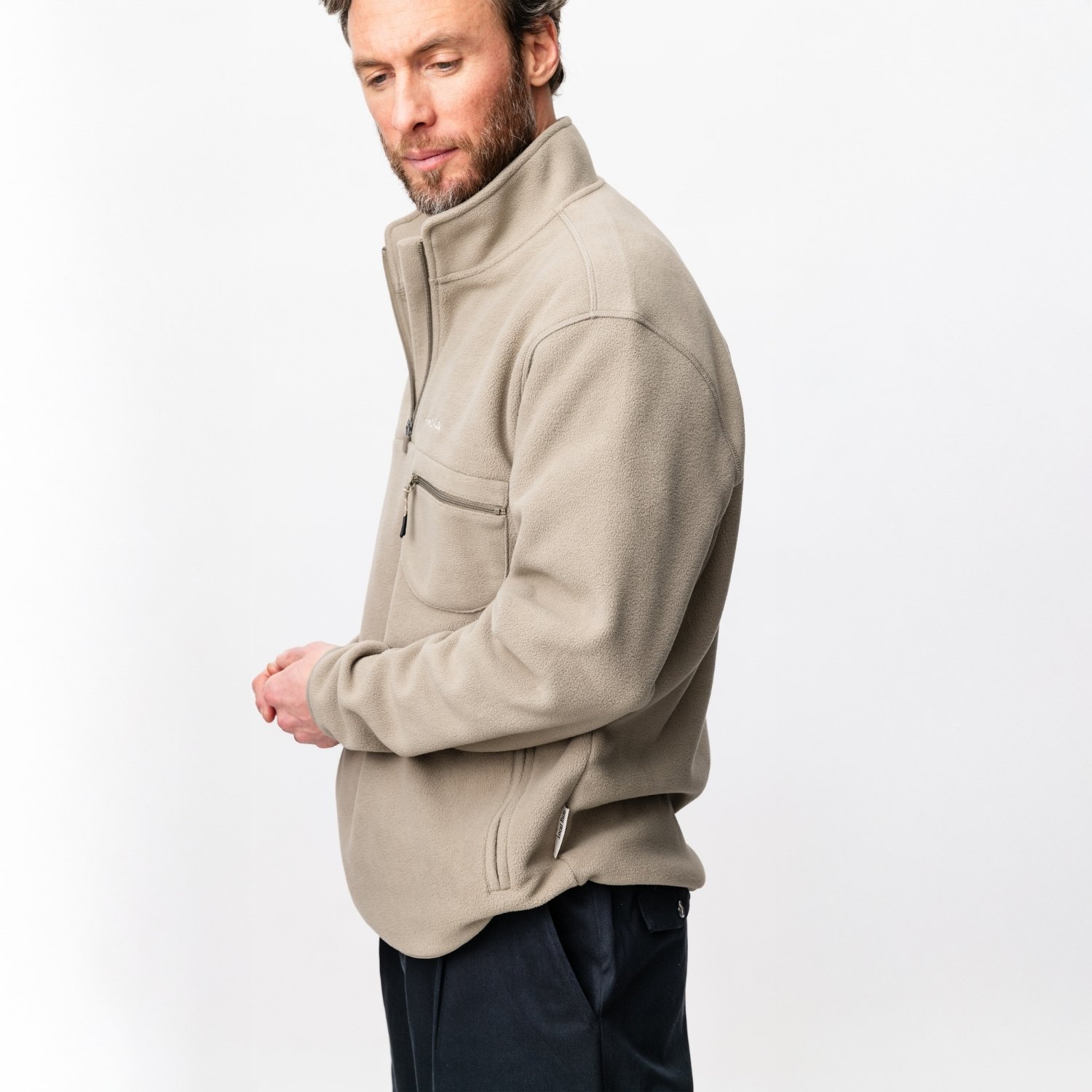 Fleece Pullover Beige Local Rule