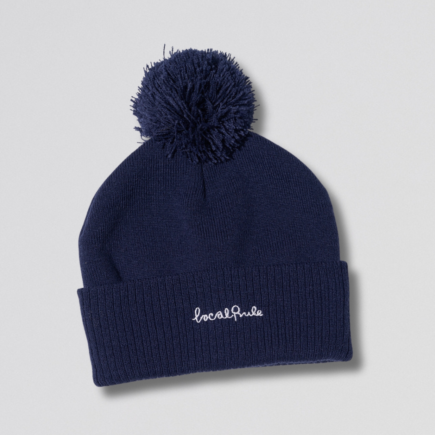 Pompom Beanie Blau