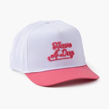 Have A Day Rope Hat Hvid Lyserød Breezy