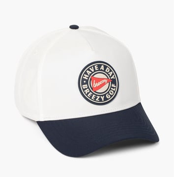 Hero Logo Hat Hvid Blå Breezy