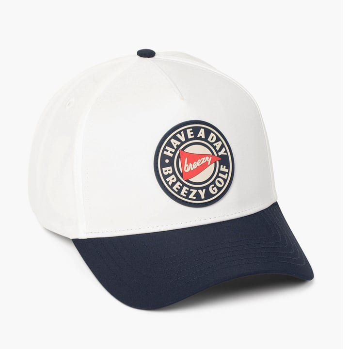 Hero Logo Hat Hvid Blå Breezy