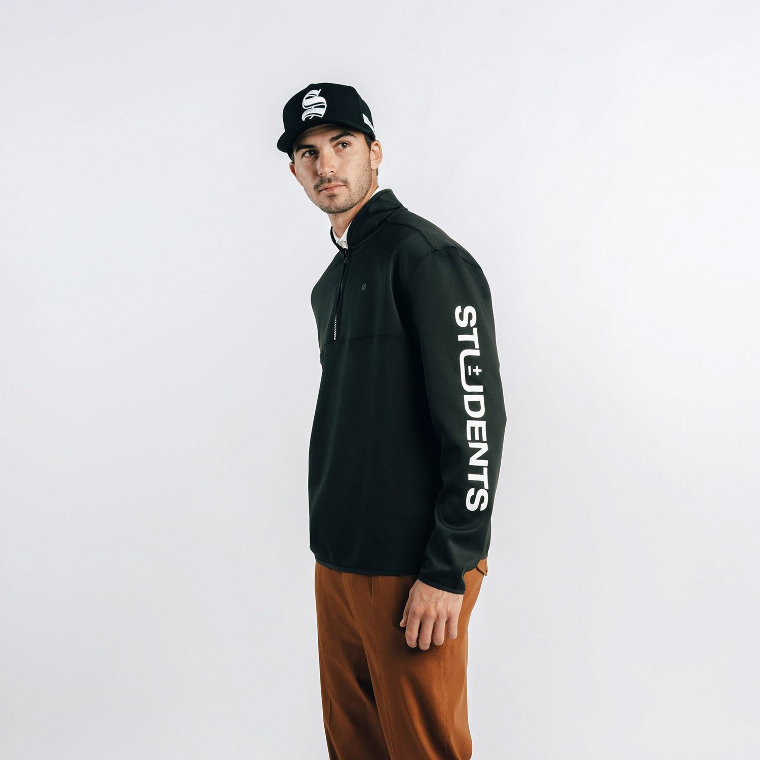 Starter Q-Zip Jacket Svart Students Golf Starter Q-Zip Jacket Svart Students Golf