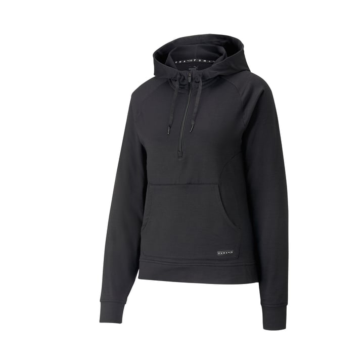 W Hooded Cloudspun 1/4 Zip Grå Puma
