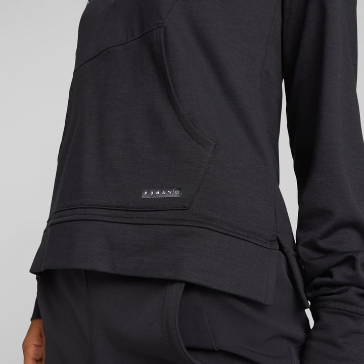W Hooded Cloudspun 1/4 Zip Grå Puma