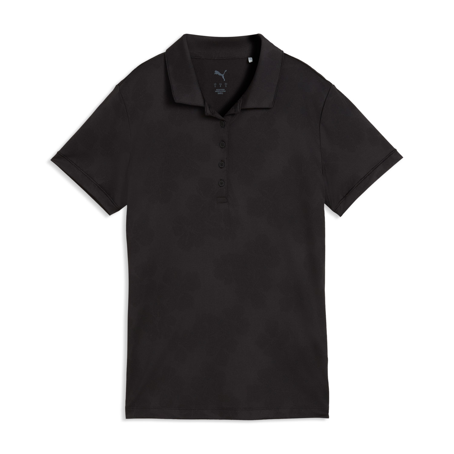 W Floral Lace Jacquard Ss Schwarz