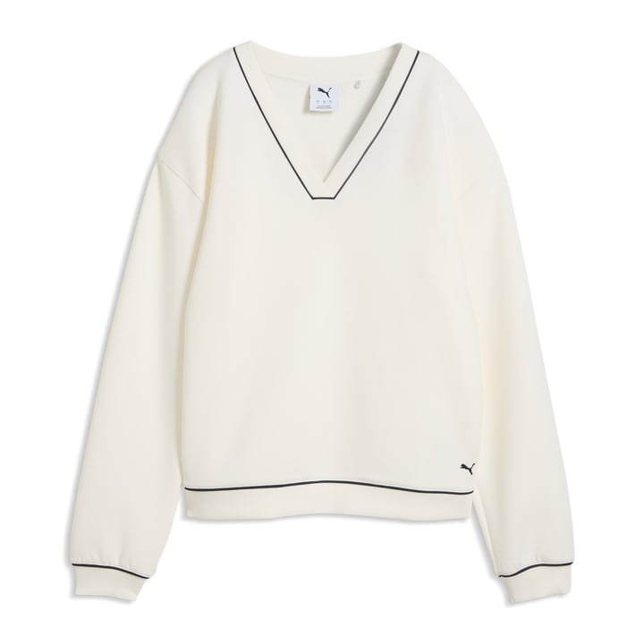 W Cloudspun Fleece V-Neck Puma